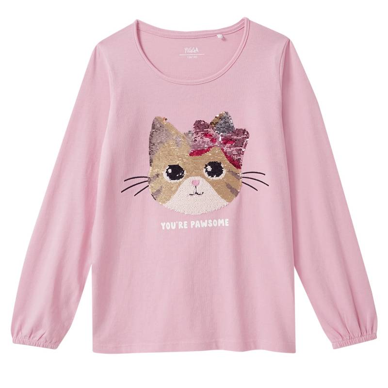 Mädchen Langarmshirt mit Wendepailletten Mädchen Langarmshirt mit Wendepailletten von Yigga