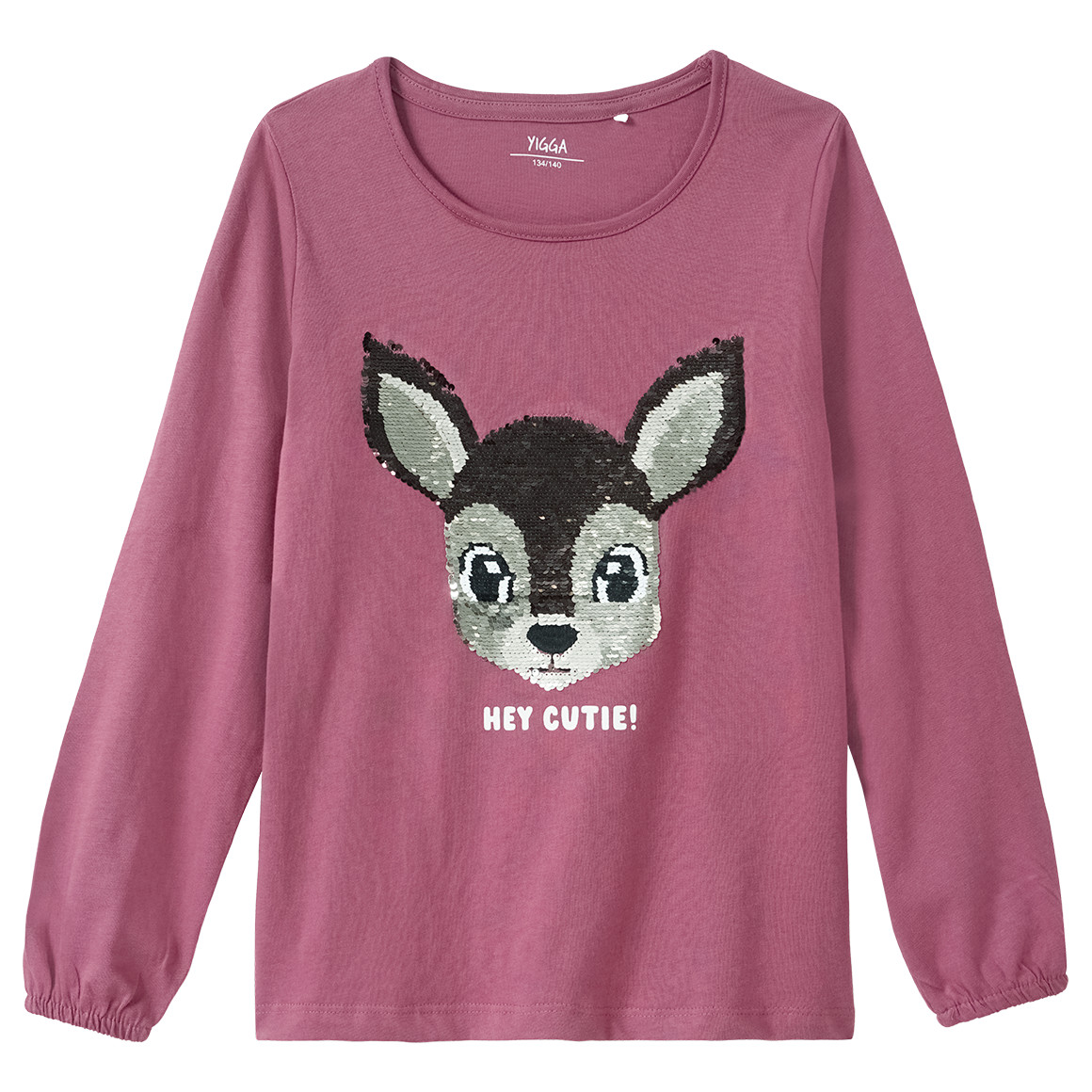 Mädchen Langarmshirt mit Wendepailletten Mädchen Langarmshirt mit Wendepailletten von Yigga
