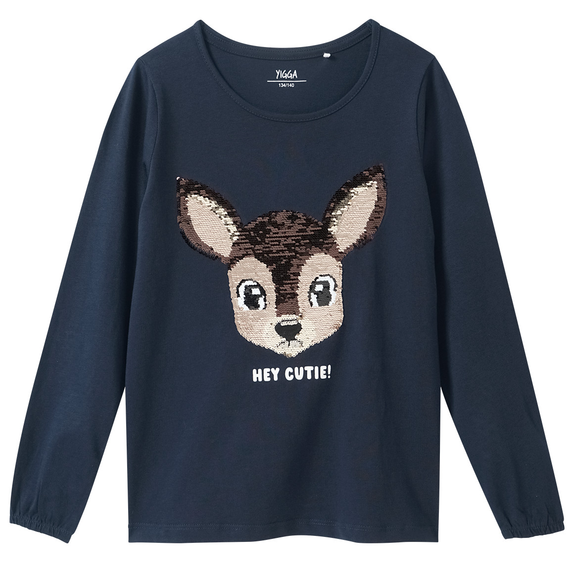 Mädchen Langarmshirt mit Wendepailletten Mädchen Langarmshirt mit Wendepailletten von Yigga