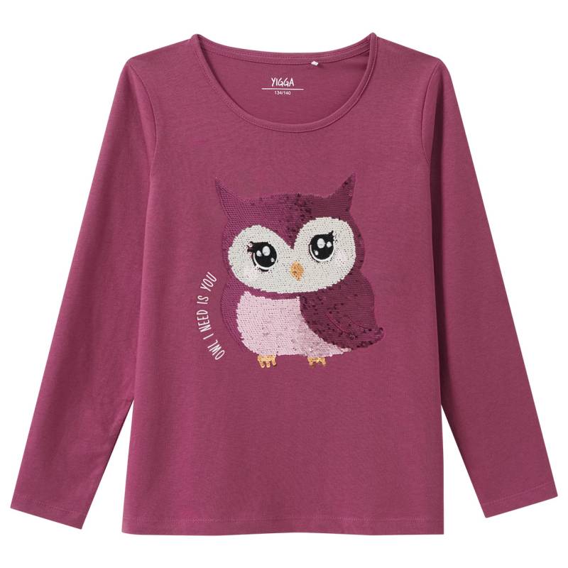 Mädchen Langarmshirt mit Wendepailletten Mädchen Langarmshirt mit Wendepailletten von Yigga