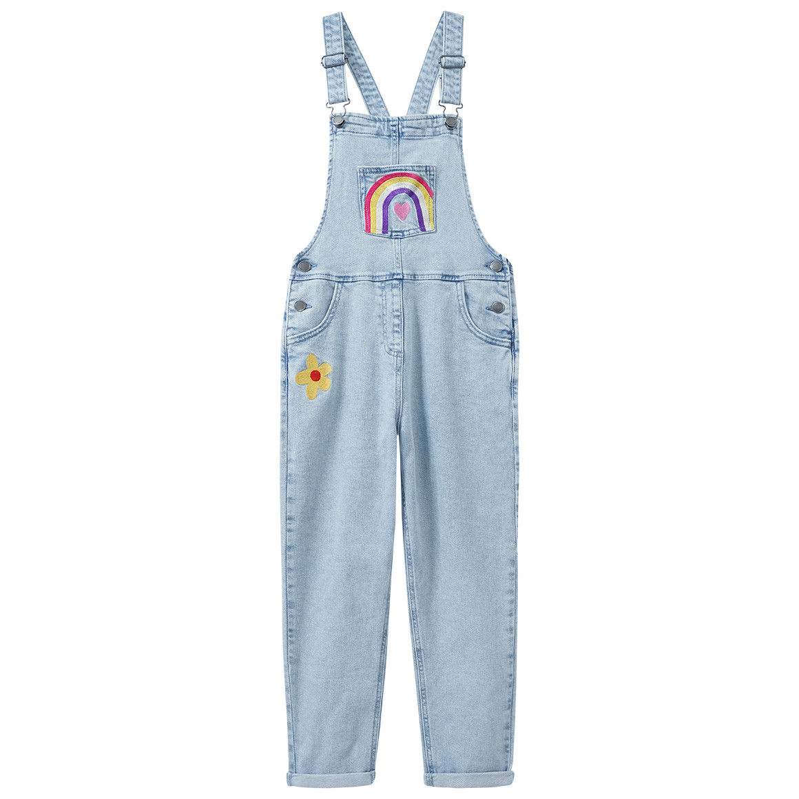 Mädchen Latzhose mit bunten Stickereien Mädchen Latzhose mit bunten Stickereien von Yigga