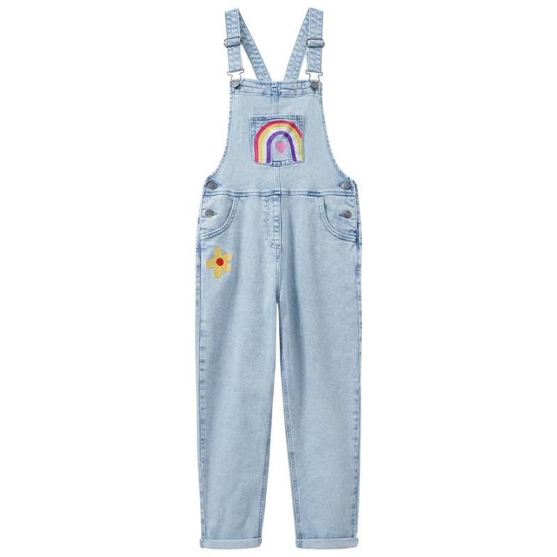 Mädchen Latzhose mit bunten Stickereien Mädchen Latzhose mit bunten Stickereien von Yigga