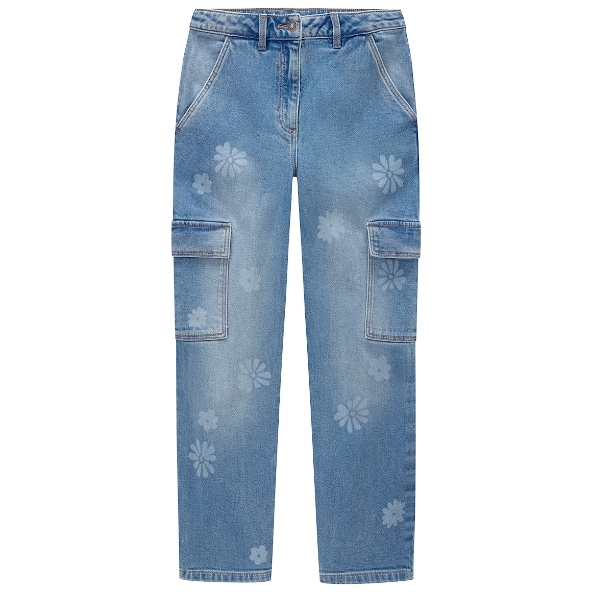 Mädchen Loose-Jeans im Cargo-Style von Yigga
