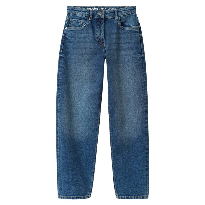 Mädchen Mom-Fit-Jeans mit verstellbarem Bund Mädchen Mom-Fit-Jeans mit verstellbarem Bund von Yigga