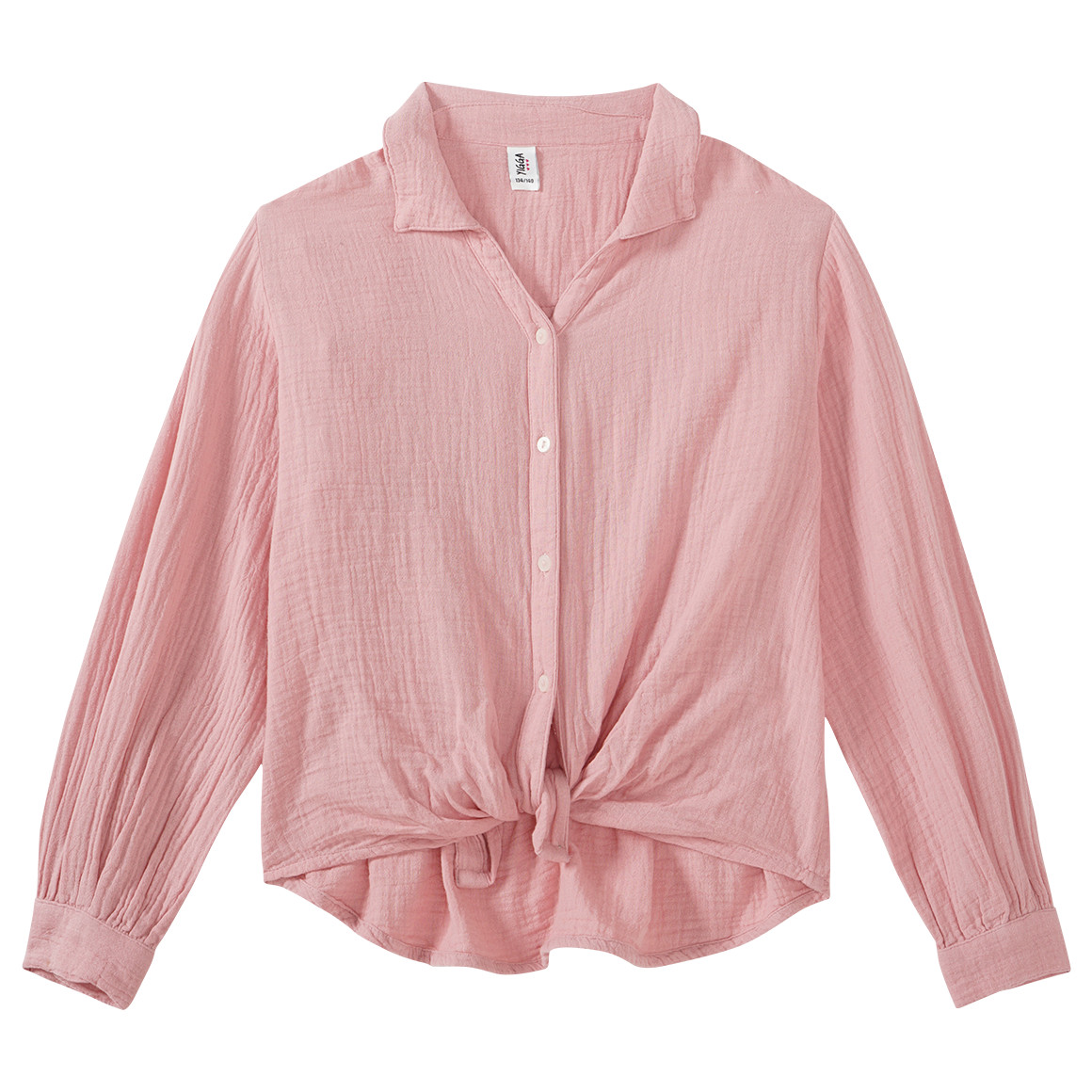 Mädchen Musselin-Bluse mit Knotendetail von Yigga