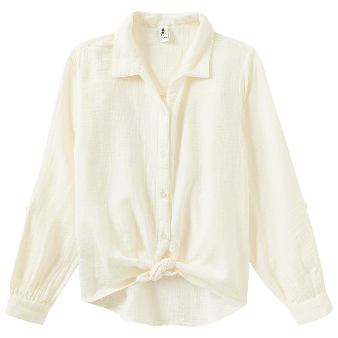 Mädchen Musselin-Bluse mit Knotendetail Mädchen Musselin-Bluse mit Knotendetail von Yigga