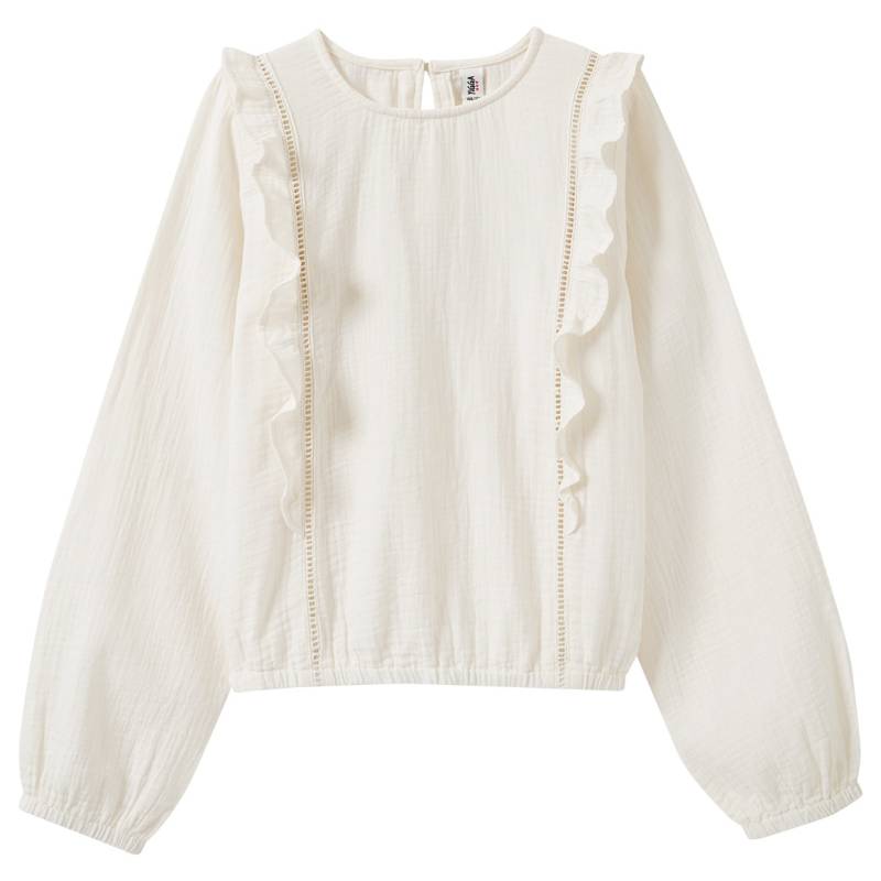 Mädchen Musselin-Bluse mit Rüschen Mädchen Musselin-Bluse mit Rüschen von Yigga