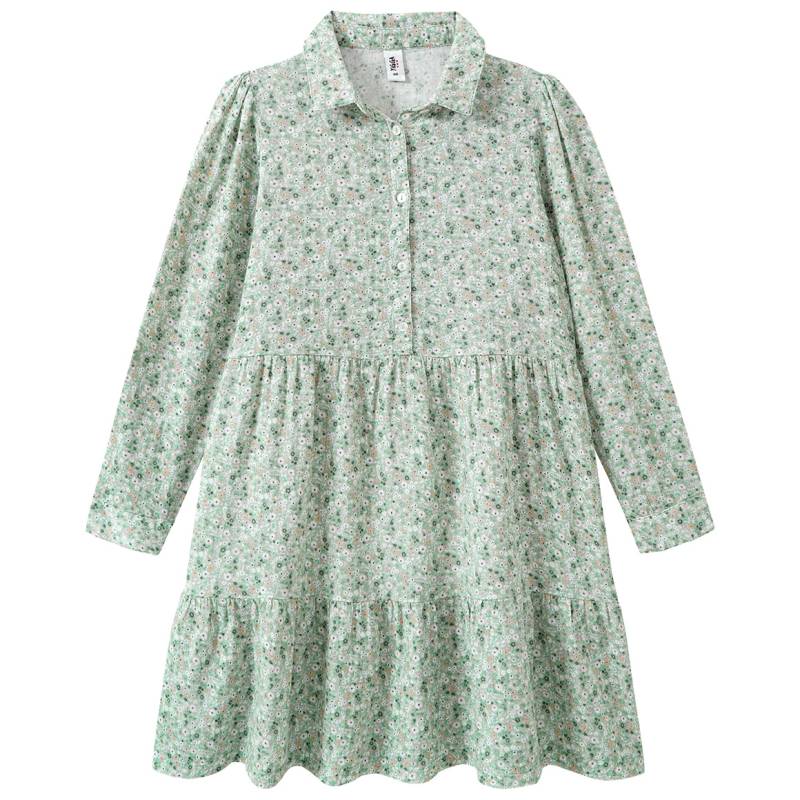 Mädchen Musselin-Kleid mit Blumen-Allover von Yigga