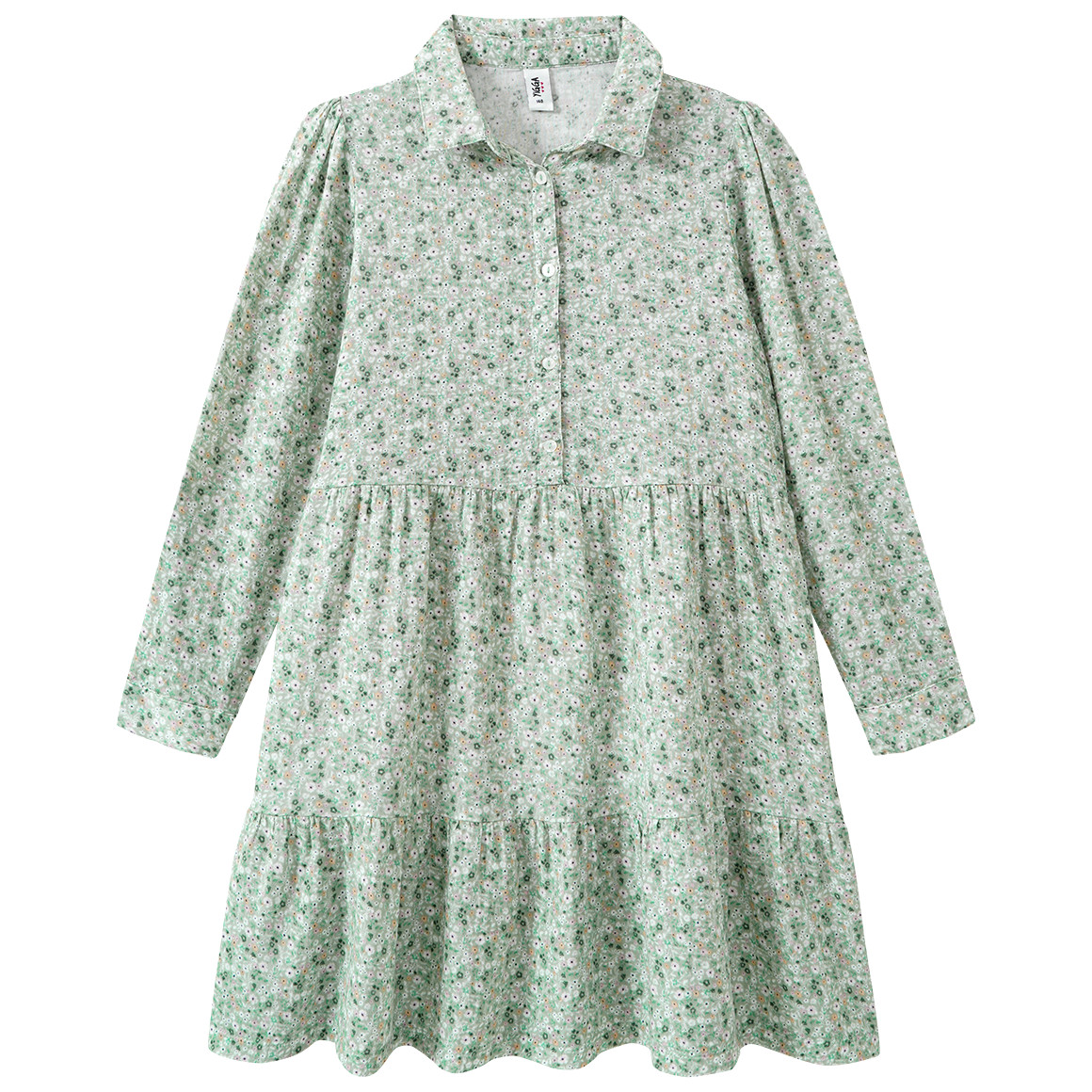 Mädchen Musselin-Kleid mit Blumen-Allover von Yigga