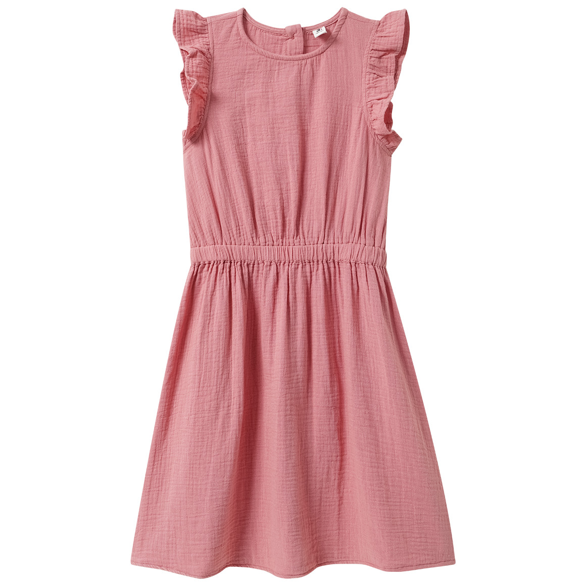 Mädchen Musselin-Kleid mit Flügelärmeln Mädchen Musselin-Kleid mit Flügelärmeln von Yigga