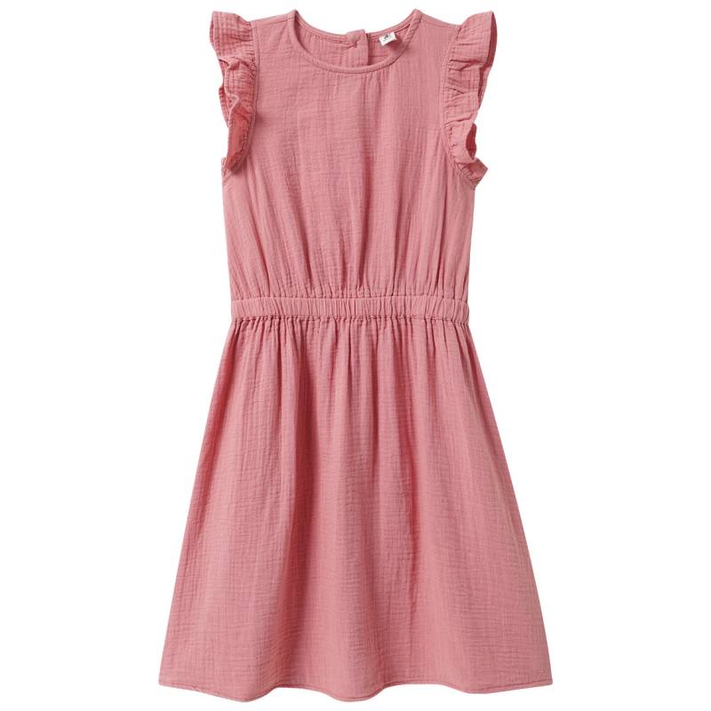 Mädchen Musselin-Kleid mit Flügelärmeln Mädchen Musselin-Kleid mit Flügelärmeln von Yigga