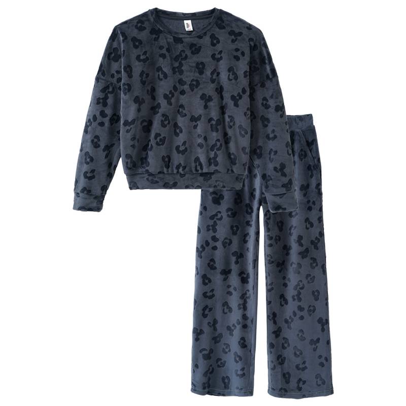 Mädchen Nicki-Schlafanzug mit Leo-Muster von Yigga