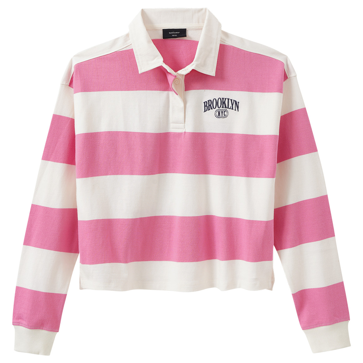 Mädchen Poloshirt mit Blockstreifen Mädchen Poloshirt mit Blockstreifen von Yigga