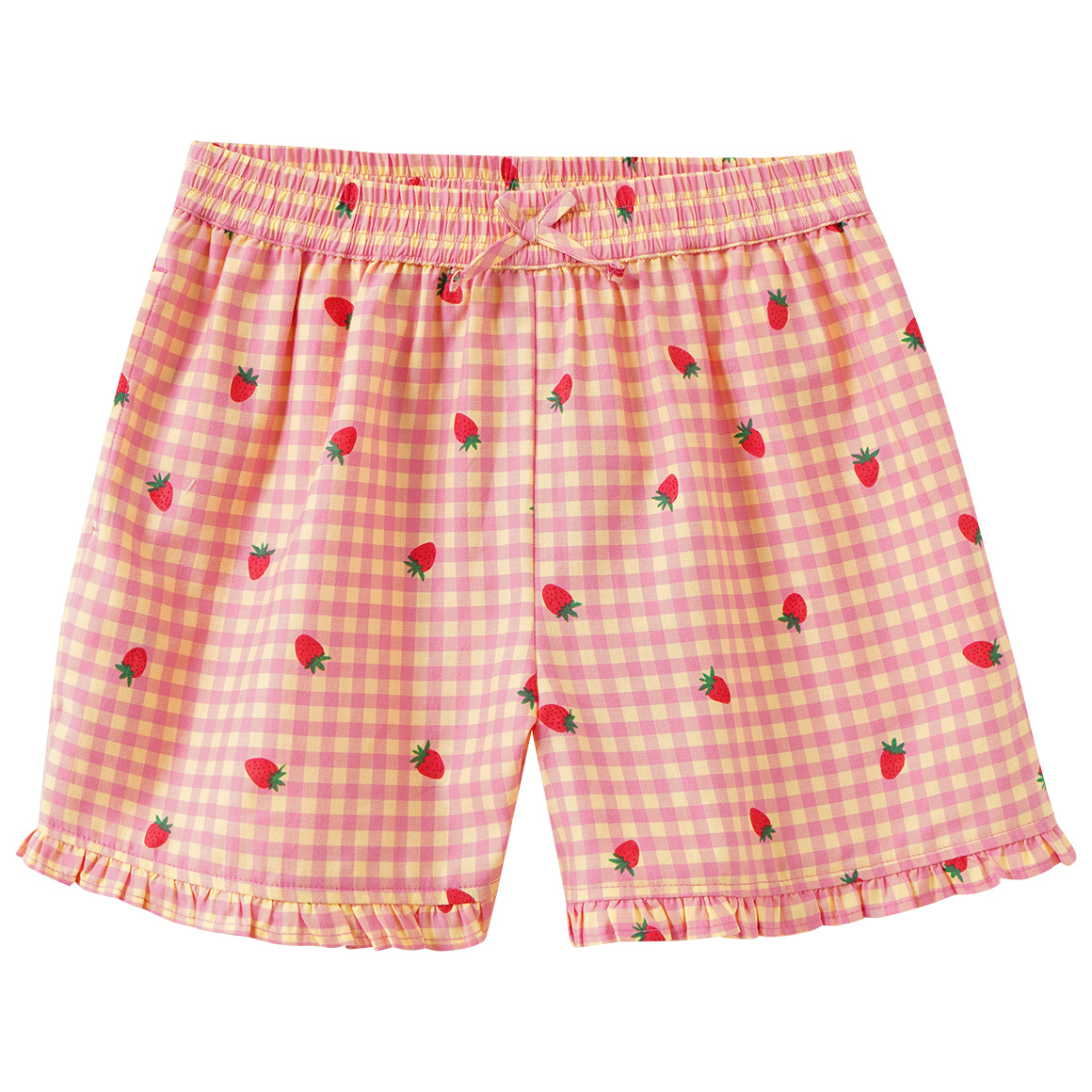 Mädchen Shorts mit Erdbeer-Print von Yigga
