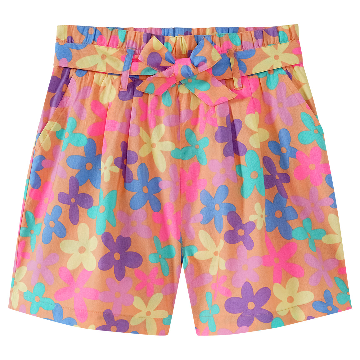 Mädchen Shorts mit bunten Blumen von Yigga