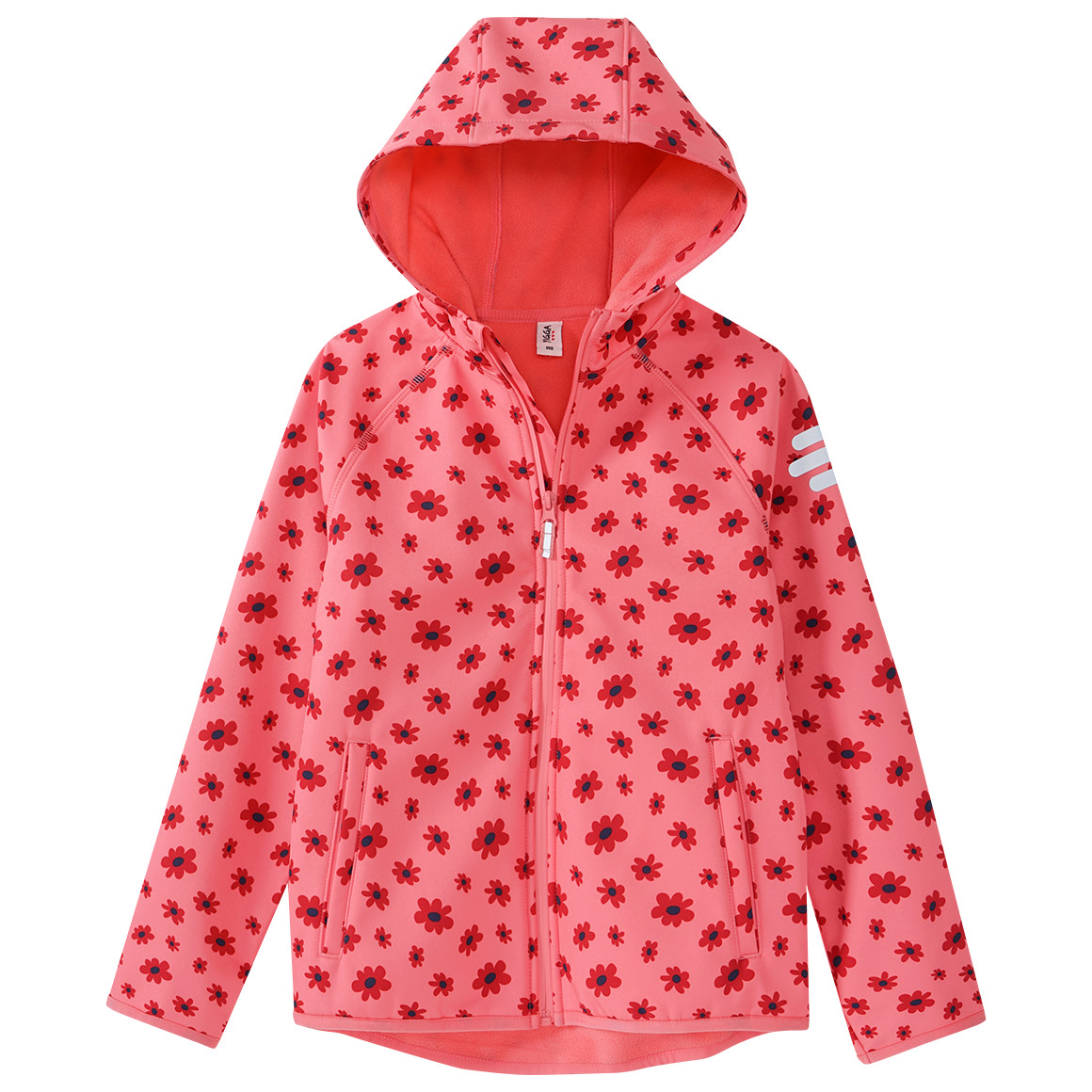 Mädchen Softshelljacke mit Blümchen-Print von Yigga