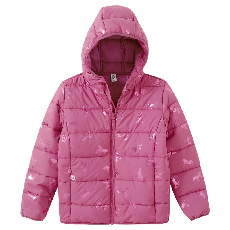 Mädchen Steppjacke mit Pferde-Allover von Yigga