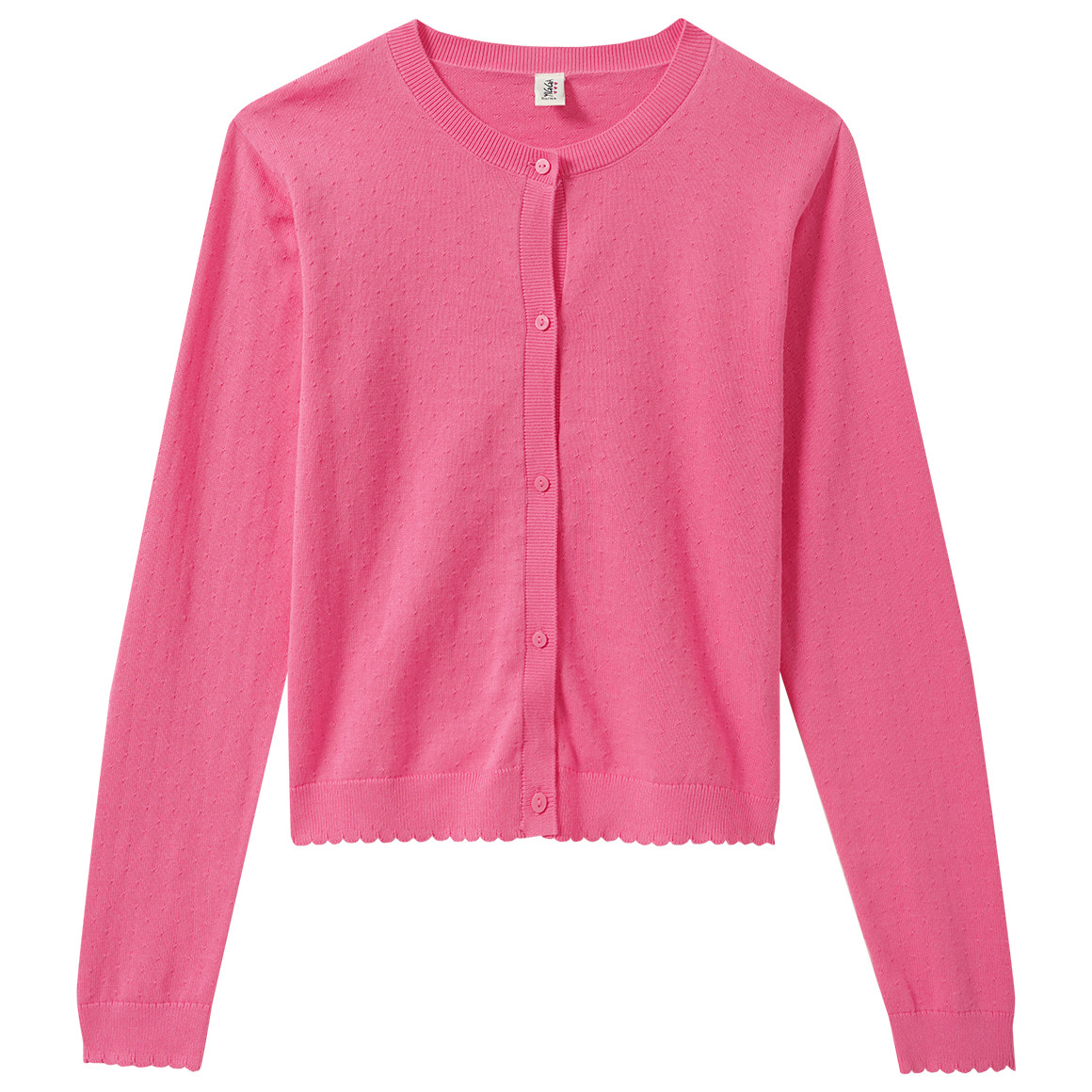 Mädchen Strickjacke mit Ajour-Muster von Yigga