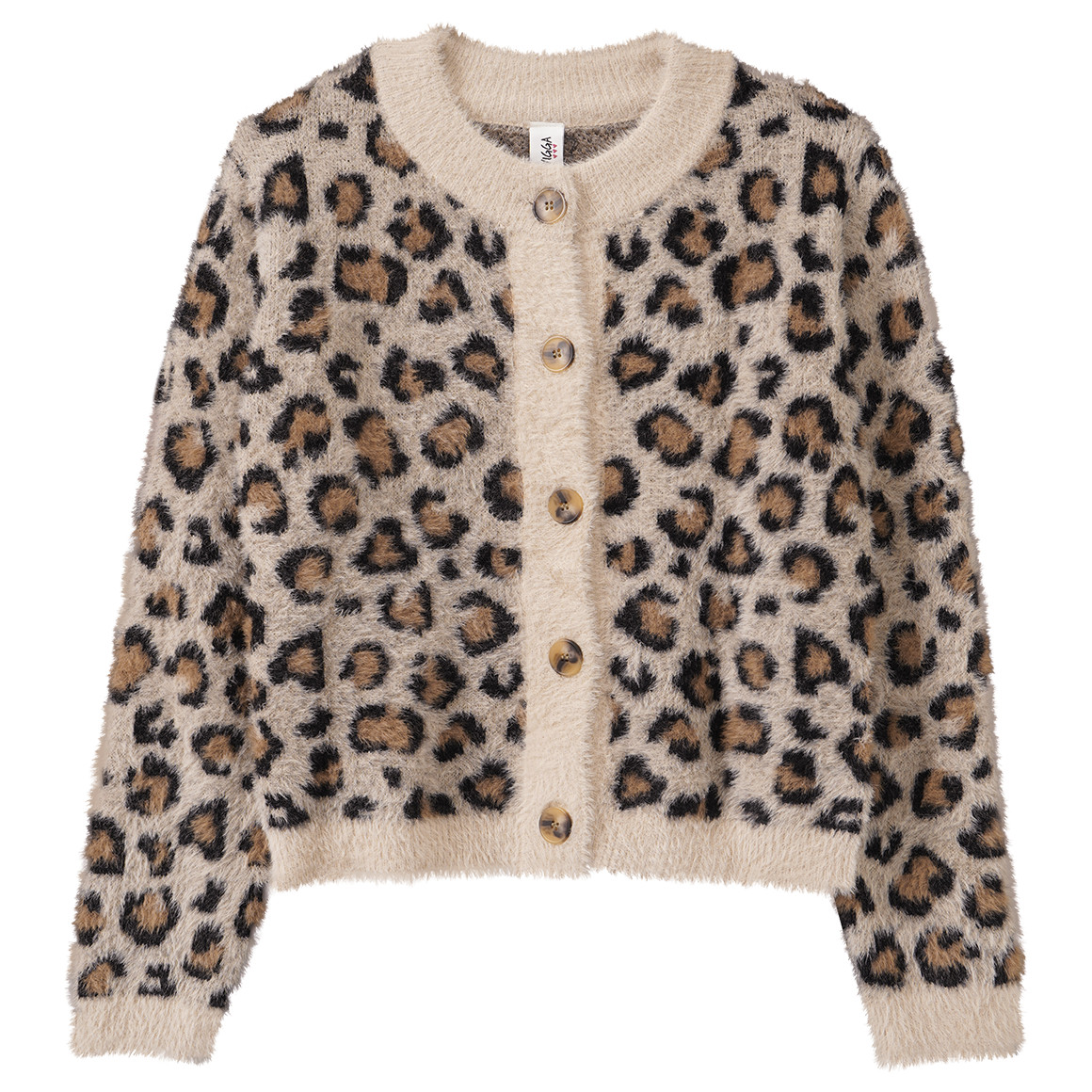 Mädchen Strickjacke mit Leo-Muster Mädchen Strickjacke mit Leo-Muster von Yigga
