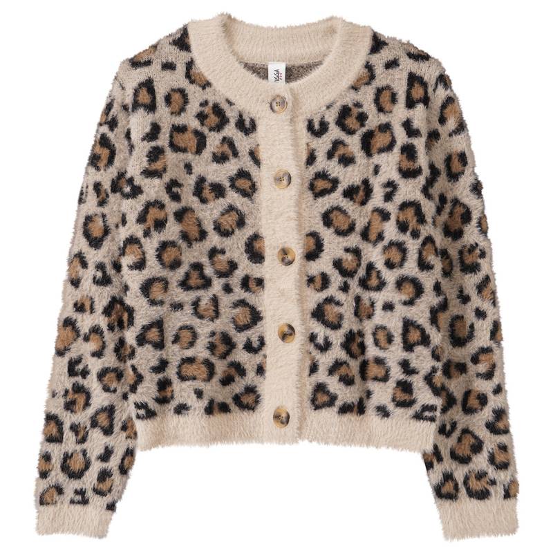 Mädchen Strickjacke mit Leo-Muster Mädchen Strickjacke mit Leo-Muster von Yigga
