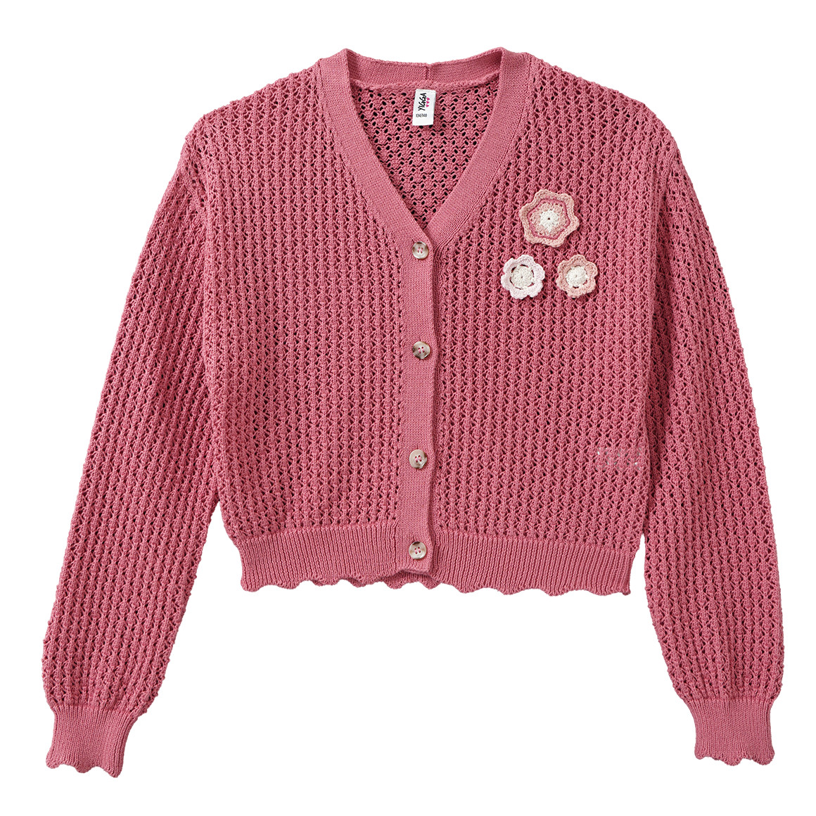 Mädchen Strickjacke mit Lochmuster Mädchen Strickjacke mit Lochmuster von Yigga