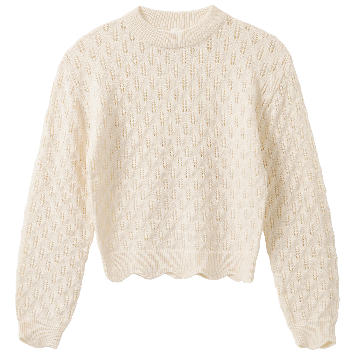 Mädchen Strickpullover mit Ajour-Muster von Yigga