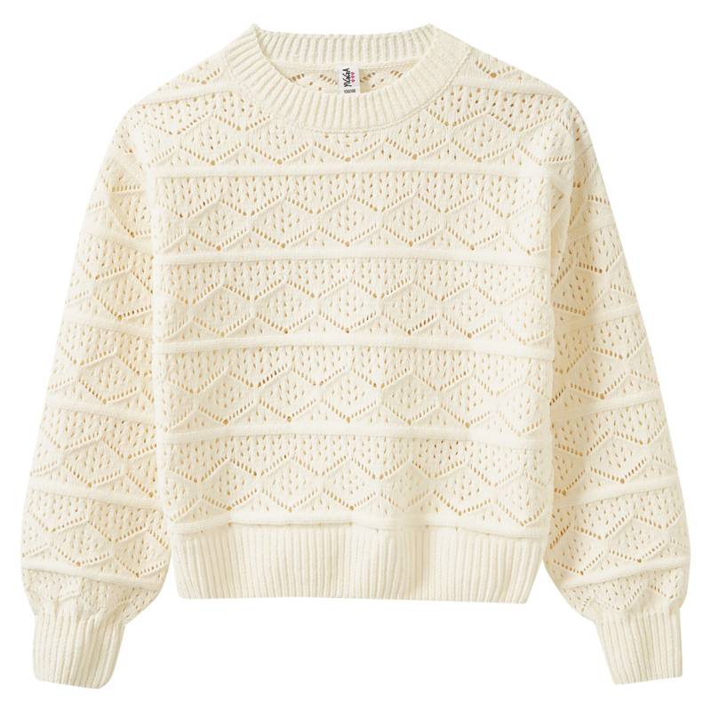 Mädchen Strickpullover mit Strukturmuster von Yigga