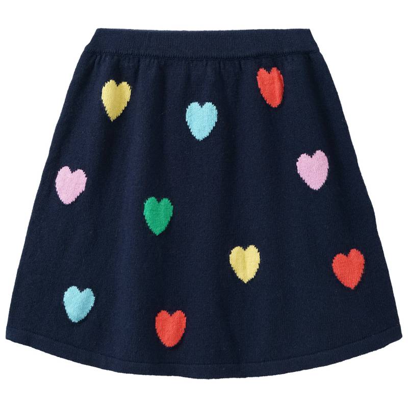 Mädchen Strickrock mit Herz-Allover von Yigga