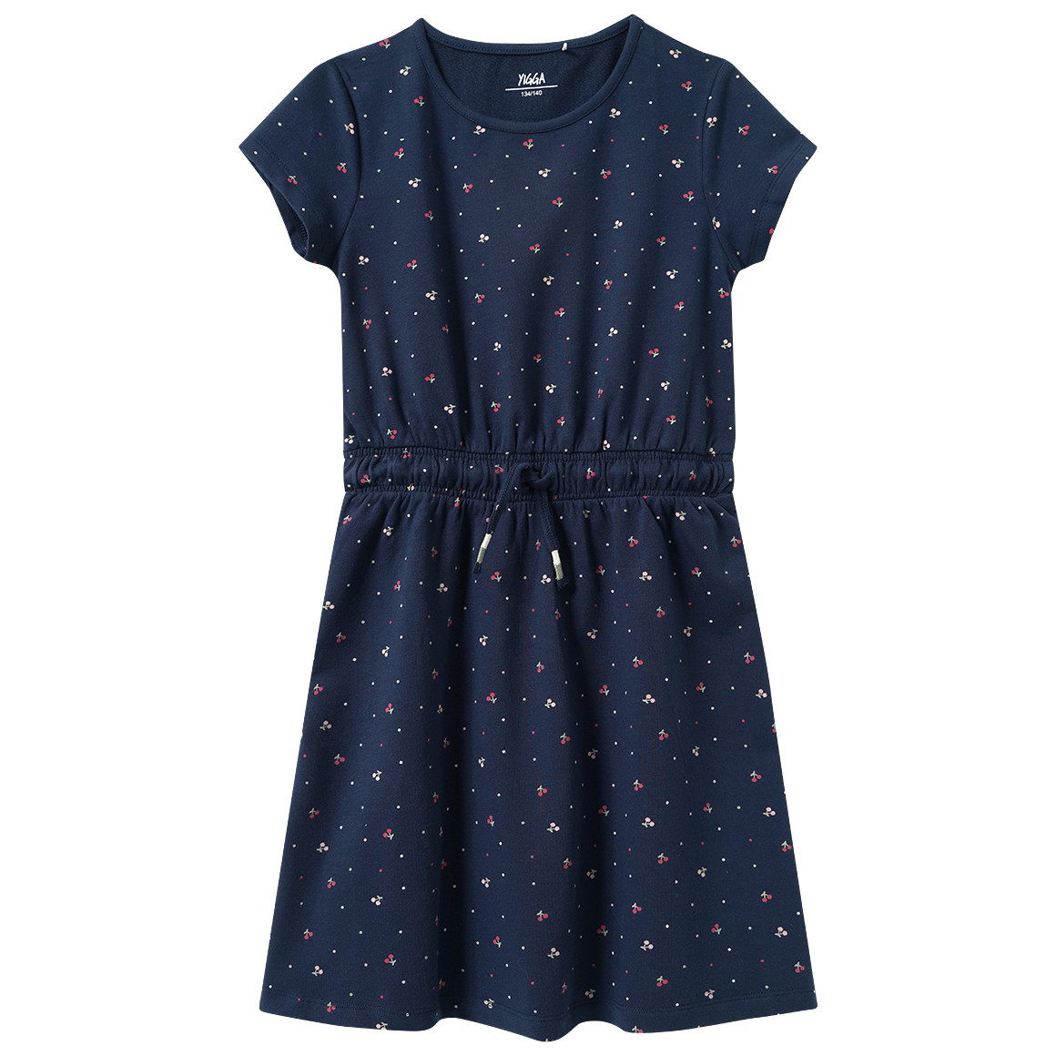 Mädchen Sweatkleid mit Kirschen-Allover von Yigga