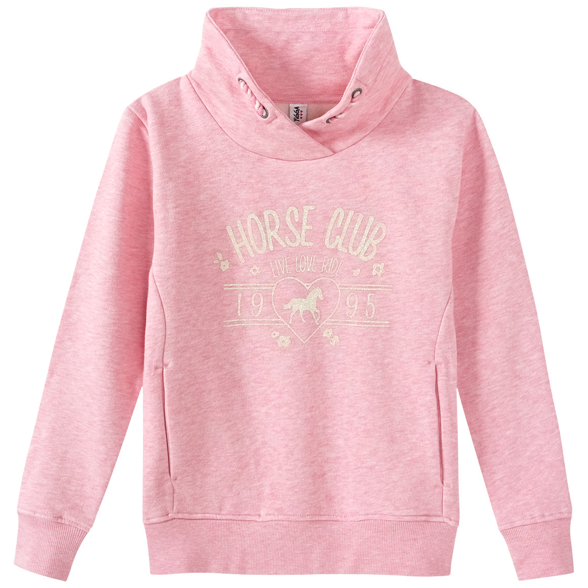 Mädchen Sweatshirt mit Glitzer-Print von Yigga