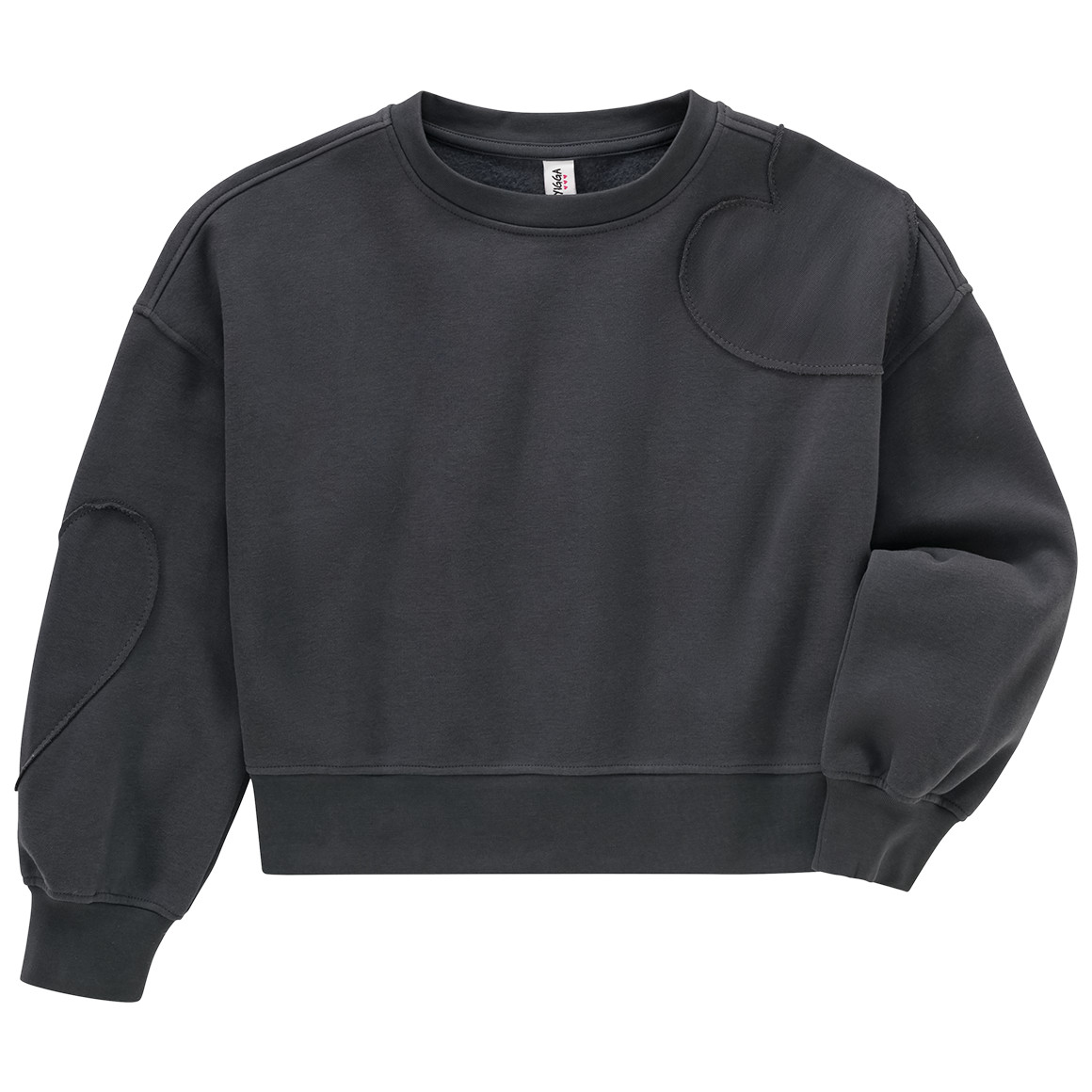 Mädchen Sweatshirt mit Herz-Applikation von Yigga