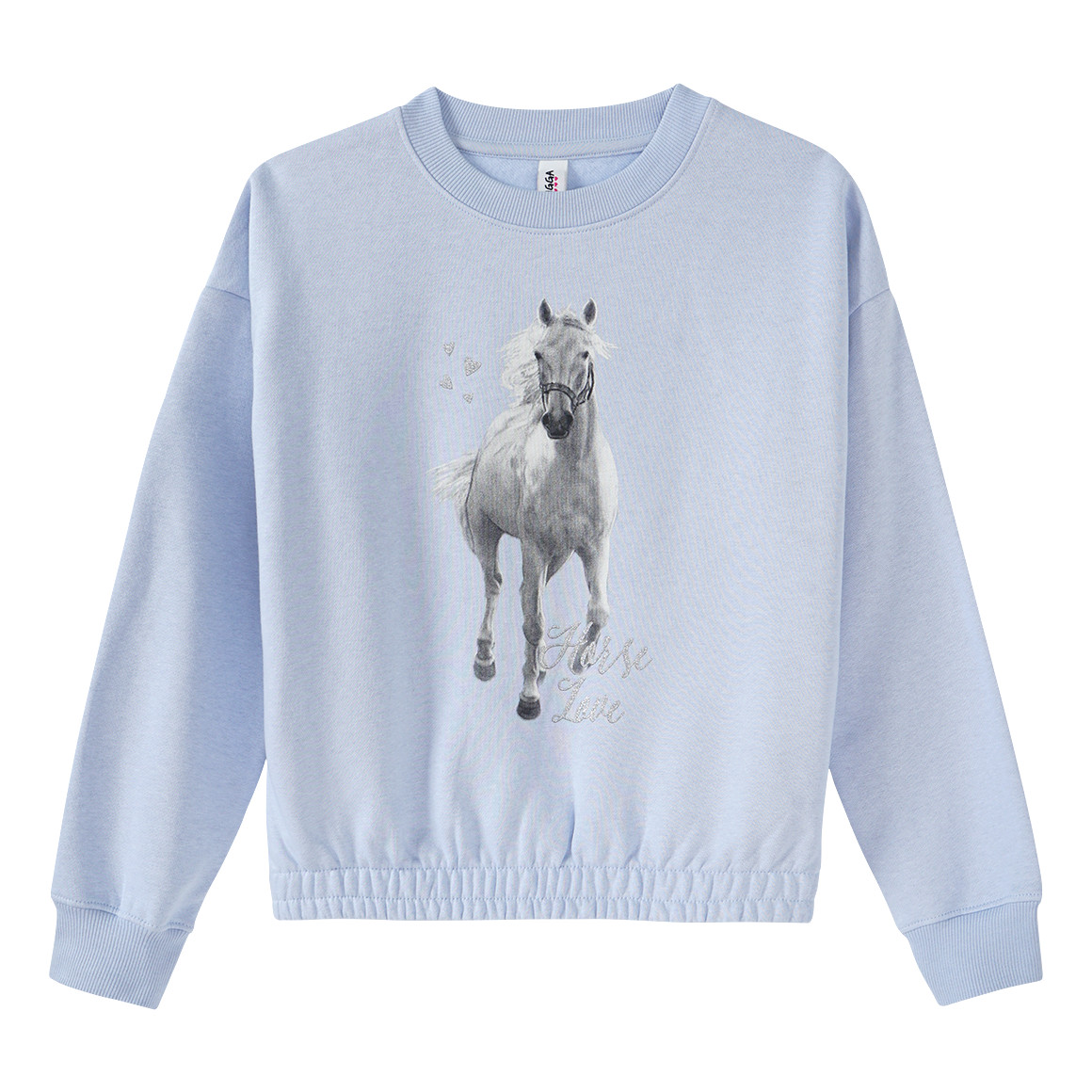 Mädchen Sweatshirt mit Pferde-Motiv von Yigga