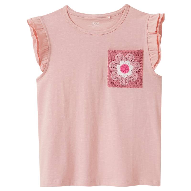 Mädchen T-Shirt mit Häkeltasche Mädchen T-Shirt mit Häkeltasche von Yigga