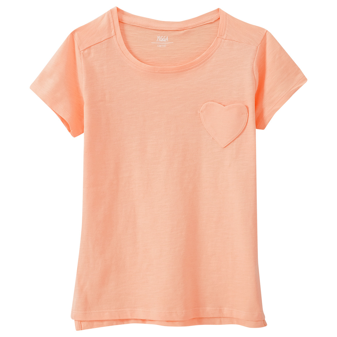 Mädchen T-Shirt mit Herz-Tasche Mädchen T-Shirt mit Herz-Tasche von Yigga