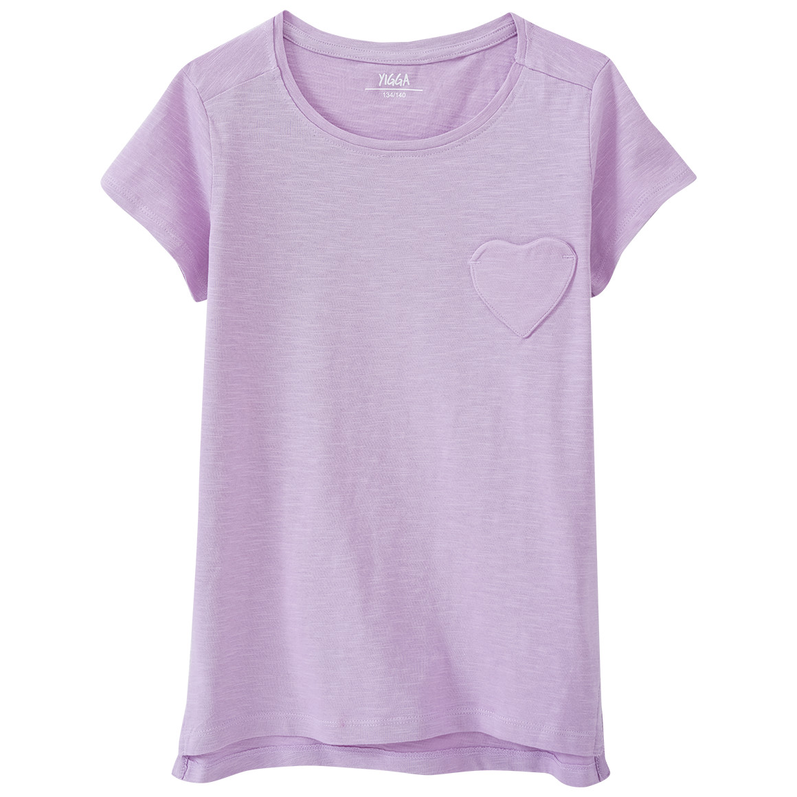 Mädchen T-Shirt mit Herz-Tasche Mädchen T-Shirt mit Herz-Tasche von Yigga