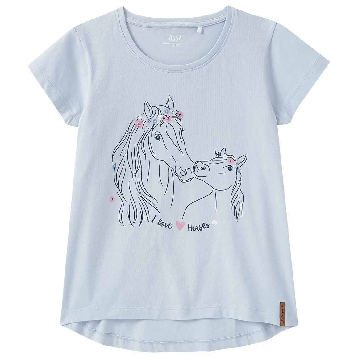 Mädchen T-Shirt mit Pferd-Motiv von Yigga