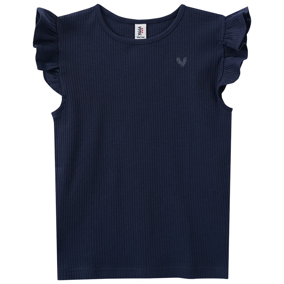 Mädchen T-Shirt mit Ripp-Struktur Mädchen T-Shirt mit Ripp-Struktur von Yigga