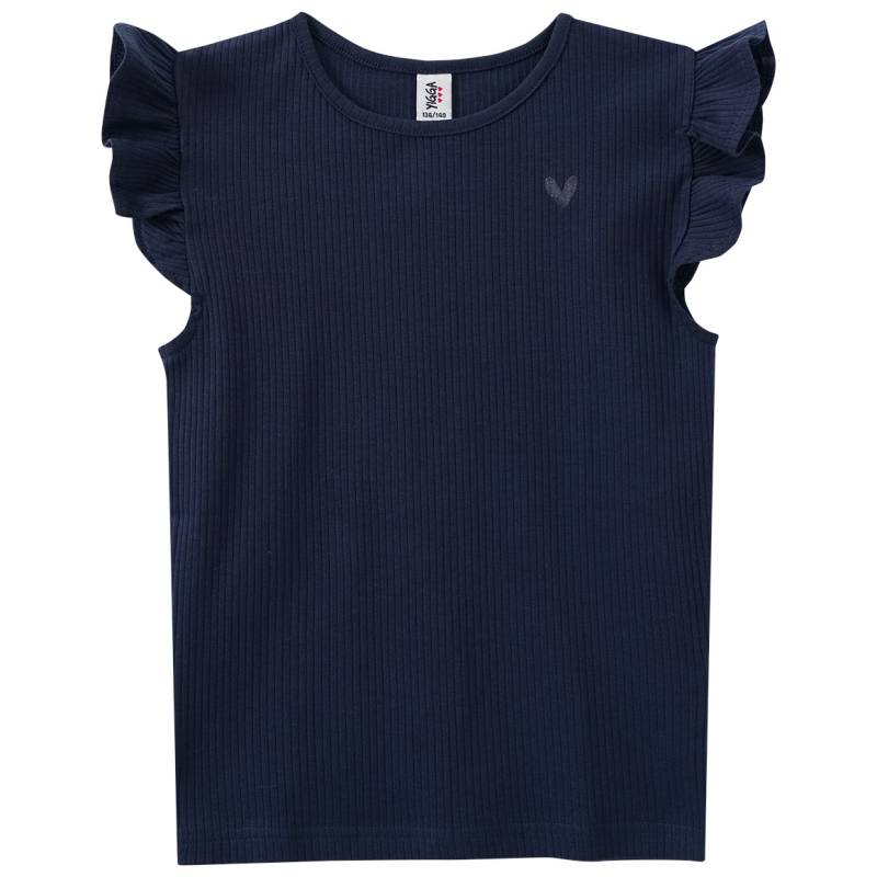 Mädchen T-Shirt mit Ripp-Struktur von Yigga