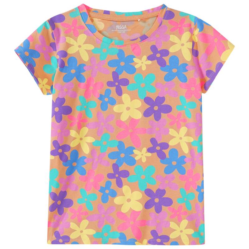 Mädchen T-Shirt mit bunten Blumen von Yigga