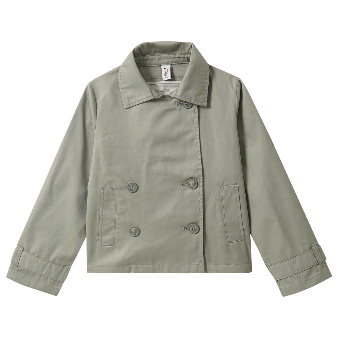 Mädchen Trenchcoat mit doppelter Knopfreihe von Yigga