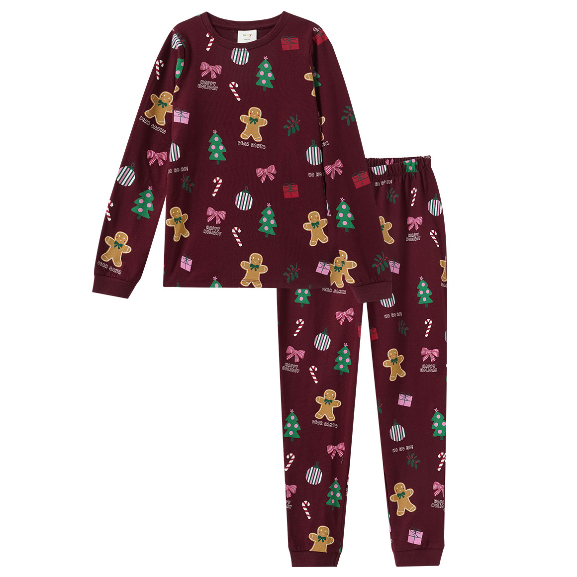 Mädchen Weihnachtsschlafanzug mit Prints Mädchen Weihnachtsschlafanzug mit Prints von Yigga