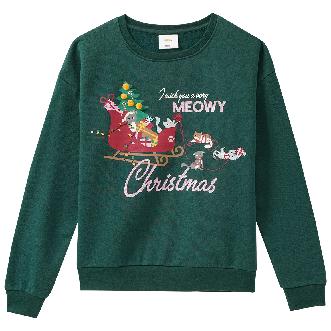 Mädchen Weihnachtssweatshirt mit Print Mädchen Weihnachtssweatshirt mit Print von Yigga