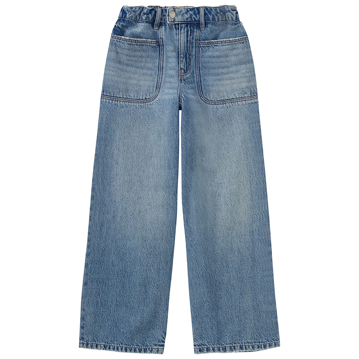 Mädchen Wide-Leg-Jeans mit Fronttaschen Mädchen Wide-Leg-Jeans mit Fronttaschen von Yigga
