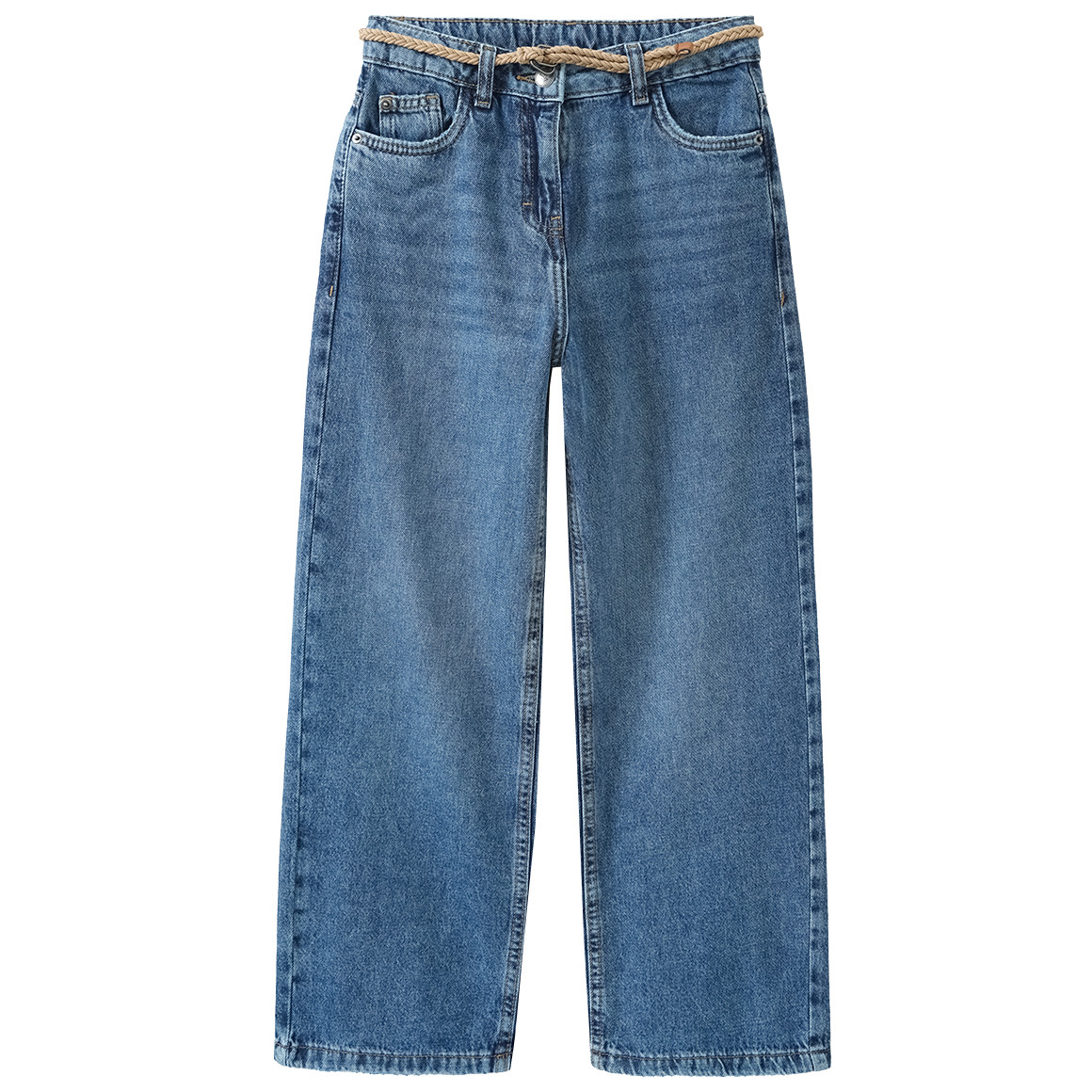 Mädchen Wide-Leg-Jeans mit Gürtel von Yigga