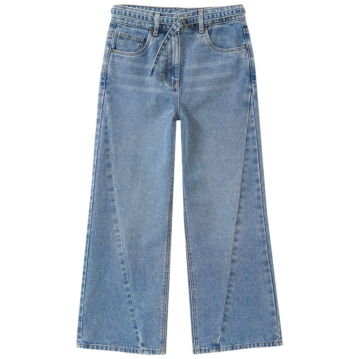 Mädchen Wide-Leg-Jeans mit Gürtel Mädchen Wide-Leg-Jeans mit Gürtel von Yigga
