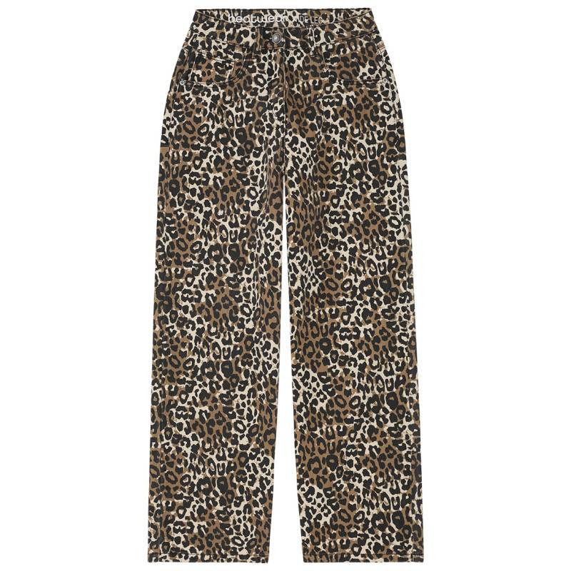 Mädchen Wide-Leg-Jeans mit Leo-Muster Mädchen Wide-Leg-Jeans mit Leo-Muster von Yigga