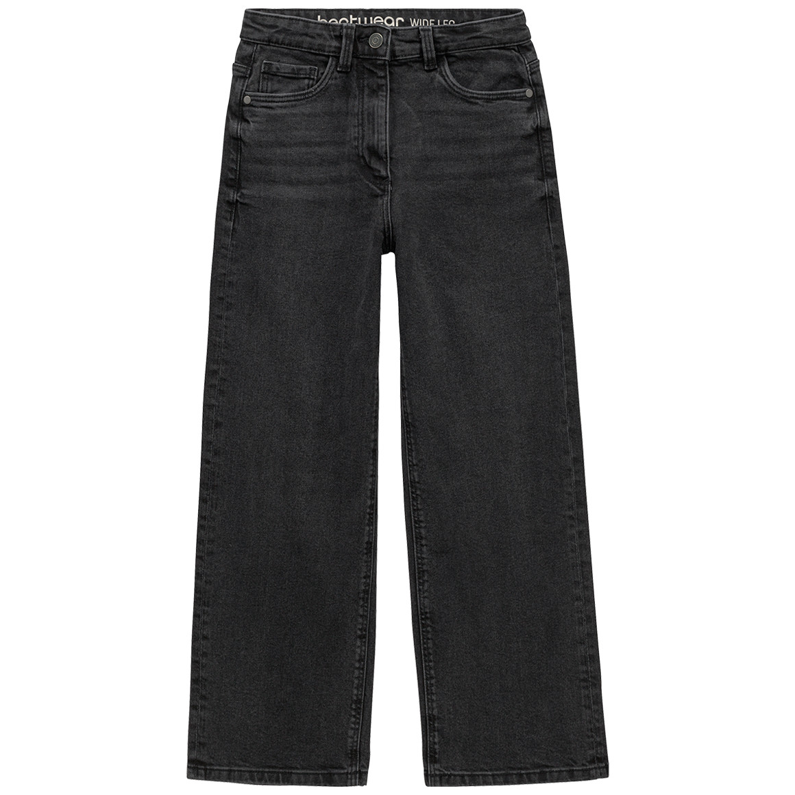 Mädchen Wide-Leg-Jeans mit verstellbarem Bund Mädchen Wide-Leg-Jeans mit verstellbarem Bund von Yigga