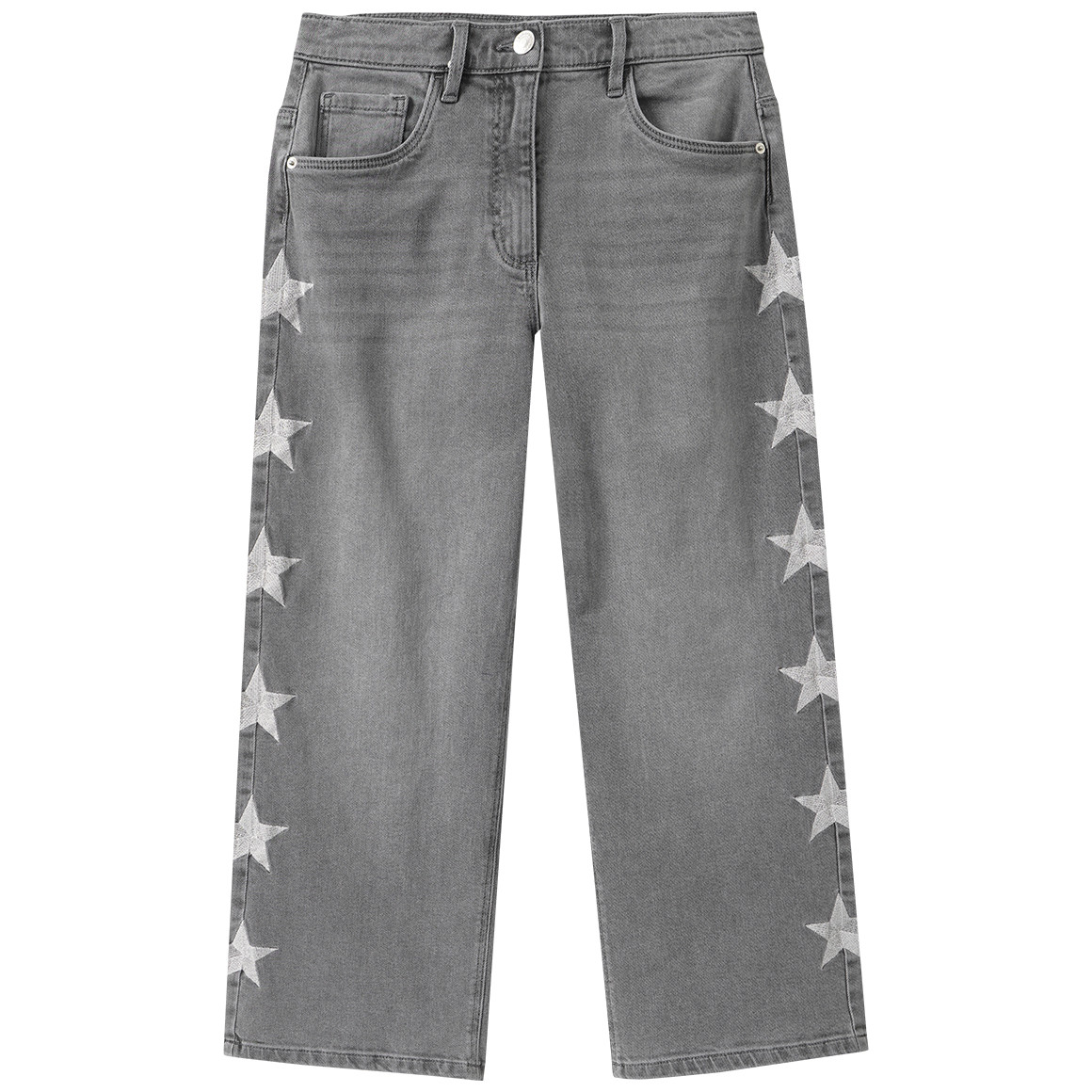 Mädchen Wide-Leg-Jeans mit verstellbarem Bund Mädchen Wide-Leg-Jeans mit verstellbarem Bund von Yigga