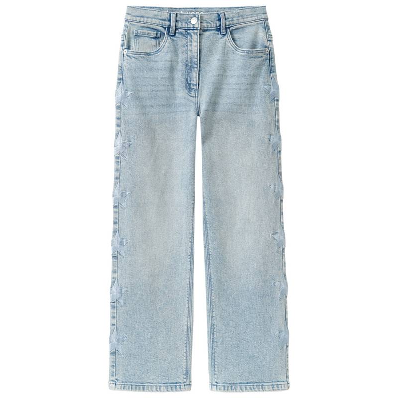 Mädchen Wide-Leg-Jeans mit verstellbarem Bund Mädchen Wide-Leg-Jeans mit verstellbarem Bund von Yigga