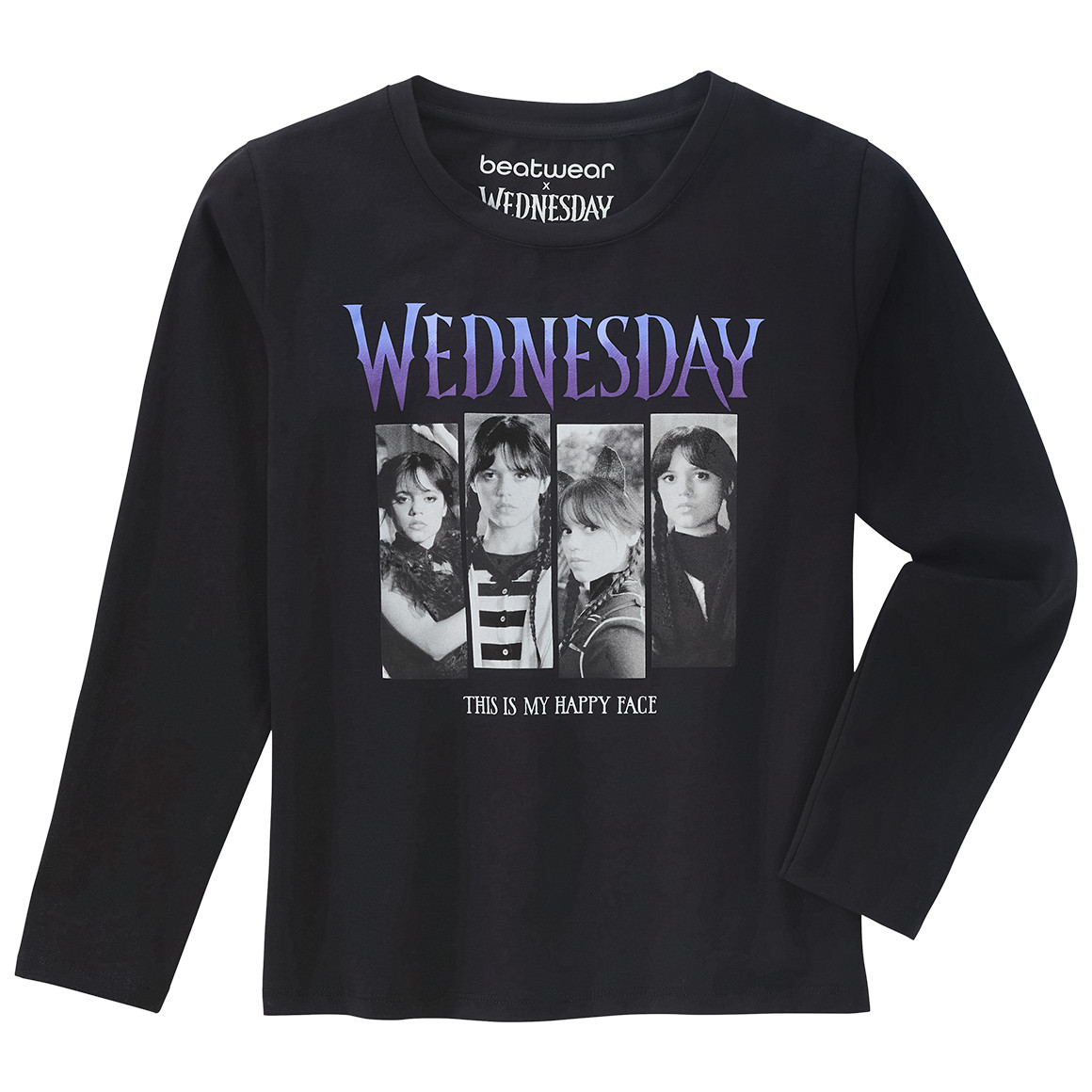 WEDNESDAY Langarmshirt mit großem Print von Yigga